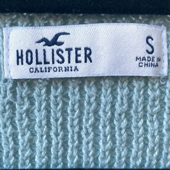 Hollister Sky Blue Cable Knit Cardigan Size S - Picture 4 of 6